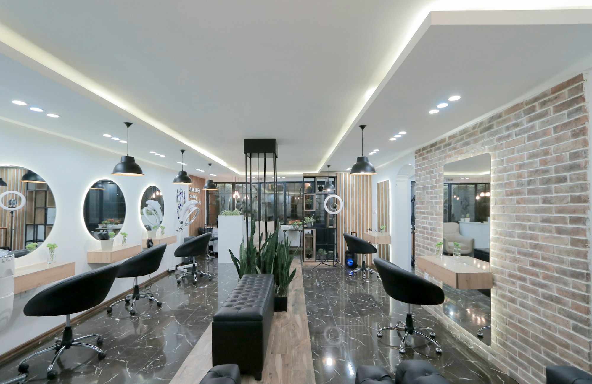 Bright salon interior